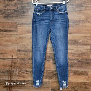 Kancan Jeans Size 29 Mid Rise Skinny Stretch Medium Dark Wash Denim
